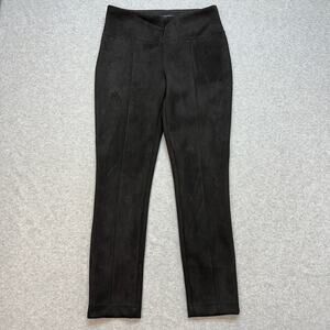 Andrew Marc Faux Suede Leggings Women's M Black Pull on Pant APCW1023 High Rise